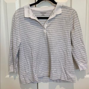 stripped button long sleeve shirt